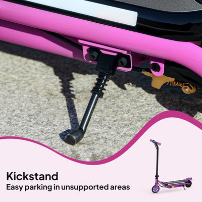 AIYAPLAY Electric Scooter for Kids Ages 6-14, with Dual Brakes, Flash Wheel and Colourful Light, Kids Electric Scooter E Scooter, Up to 12 KM/H & 10 KM, Purple 