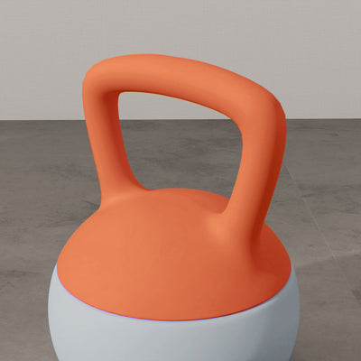 SPORTNOW Soft Kettlebell, 10kg Kettle Bell with Non-Slip Handle for Home Gym Weight Lifting and Strength Training, Orange and Grey 