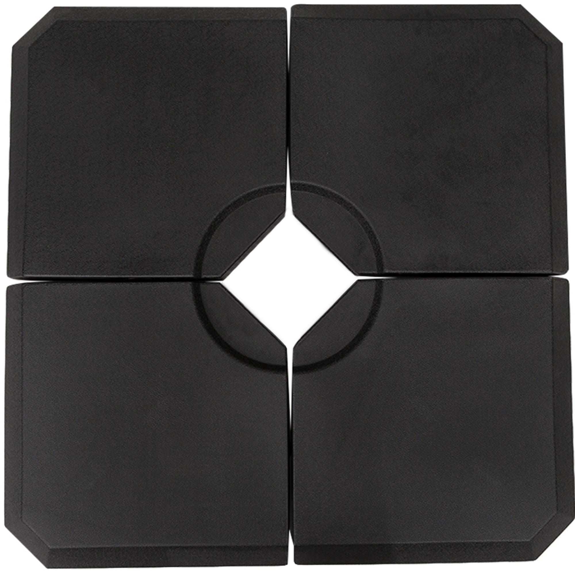 Outsunny Set of 4 Parasol Base Stand Weights for Cantilever Parasols, Water and Sand Filled, Up to 120kg, Black 