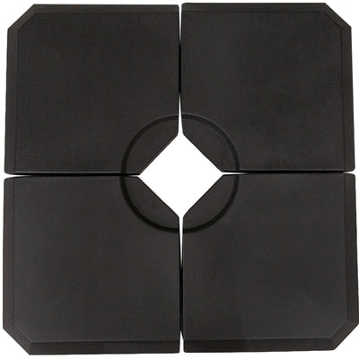 Outsunny Set of 4 Parasol Base Stand Weights for Cantilever Parasols, Water and Sand Filled, Up to 120kg, Black 