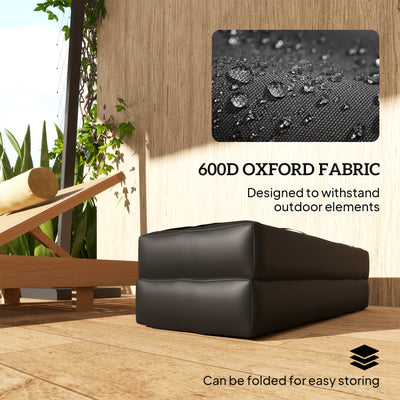 Outsunny Parasol Weights Set of 4, Parasol Base Weights Bags, 25kg Fillable Sandbag Weights with Handles, Cantilever Umbrella Base Weights, Black 
