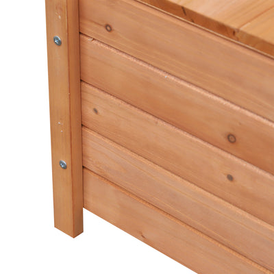Outsunny Two-Seater Garden Storage Bench - Natural 
