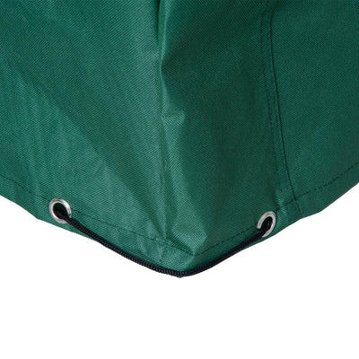 Outsunny Garden Furniture Cover, Oxford Fabric Outdoor Rectangular Rattan Furniture Cover with PE Coating, Waterproof, Windproof, Anti-UV, 222 x 155 x 67cm, Green 