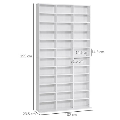 HOMCOM 33 Adjustable Compartment Storage Unit - White 