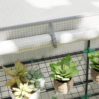Outsunny Three-Tier Mini Greenhouse - White 