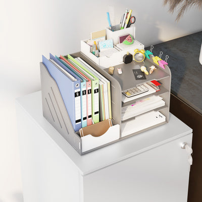 Vinsetto 2-Drawer Vertical Filing Cabinet with Lock and 5 Wheels, Steel Mobile File Cabinet, for A4, Legal and Letter Size, Pre-Assembled Body, White 