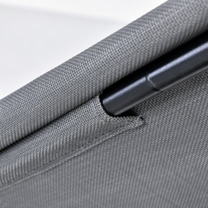 Outsunny Outdoor 3-person Metal Porch Swing Chair Bench, Grey 