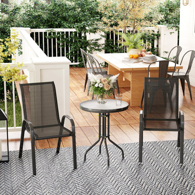 Outsunny Three-Piece Outdoor Garden Set - Black 