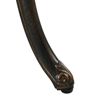 Outsunny 3 Piece Garden Bistro Set Aluminium Outdoor Furniture Set for 2 Patio Chairs and Table with Umbrella Hole Bronze Tone 