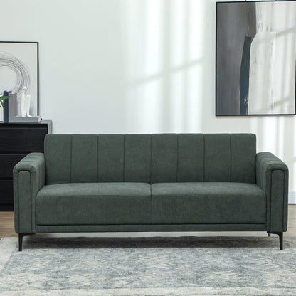 HOMCOM Three-Seater Relaxed Modern Sofa - Grey 