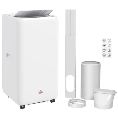 HOMCOM 12000 BTU Mobile Air Conditioner for Room up to 28m\'c2\'b2, with Dehumidifier, Auto & Sleep Mode, 24H Timer, Wheels