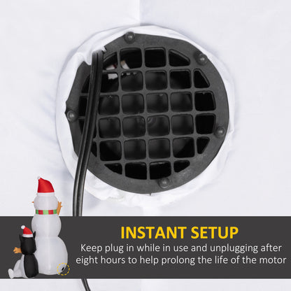 Outsunny 6.2ft Inflatable Santa with Dog Decoration 