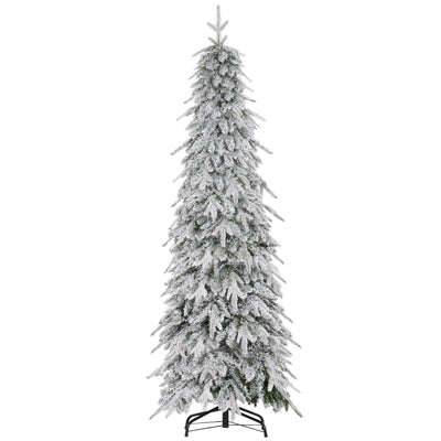 HOMCOM 6ft Snow-Covered Unlit Artificial Christmas Tree 