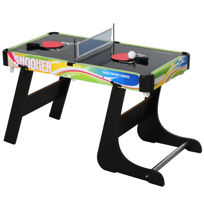 HOMCOM Folding Multi Gaming Table 4 in 1 Hockey, Football Table, Table Tennis, Billiards For Play Fun 