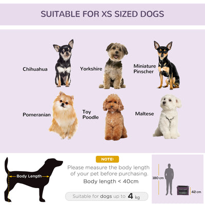 PawHut 60cm Pet Carrier, with Cushion, for Miniature Dogs - Purple 