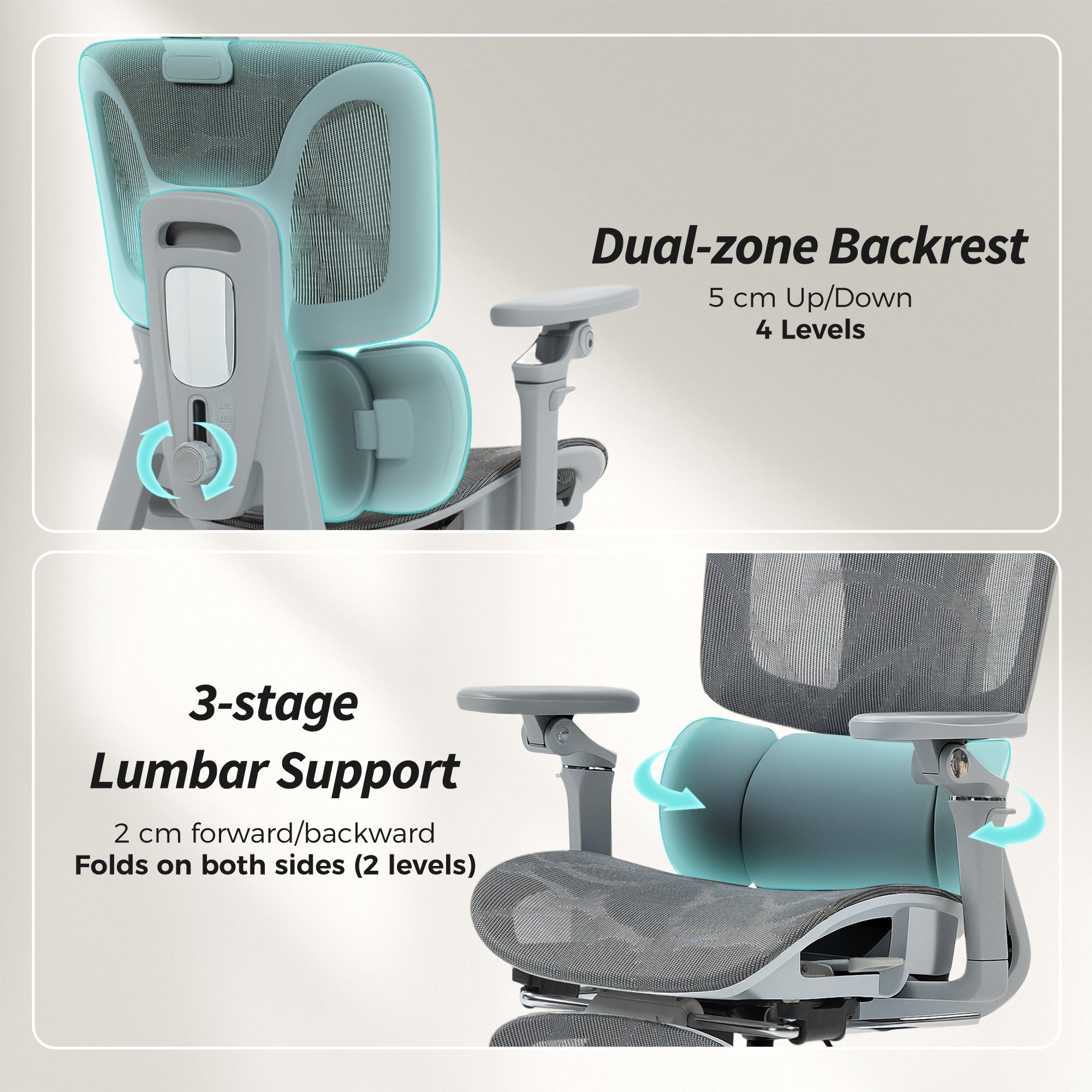 HOMCOM Ergonomic Office Chair, High Back Mesh Desk Chair, Grey 