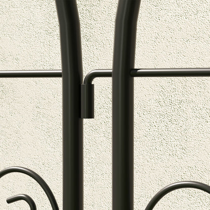 Outsunny Set of 2 Garden Trellis, Metal Fence Panels for Climbing Outdoor Plants, Flowers, 150 x 50cm 