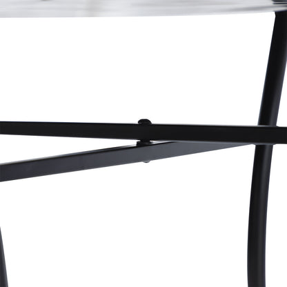 Outsunny 60cm Mosaic Round Bistro Table Side Bar Table Patio Garden Outdoor Balcony Furniture 