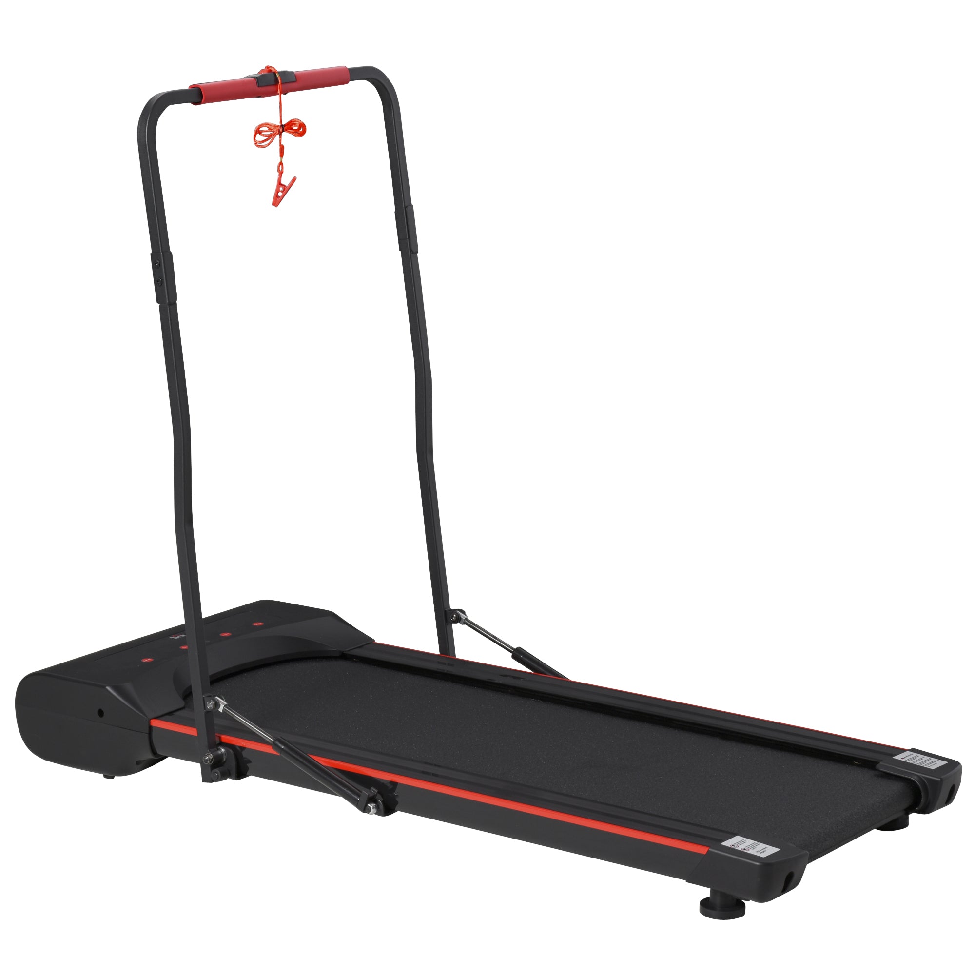 HOMCOM Foldable Walking Machine Treadmill 1-6km/h with LED Display & Remote Control Exercise Fitness for Home Office 