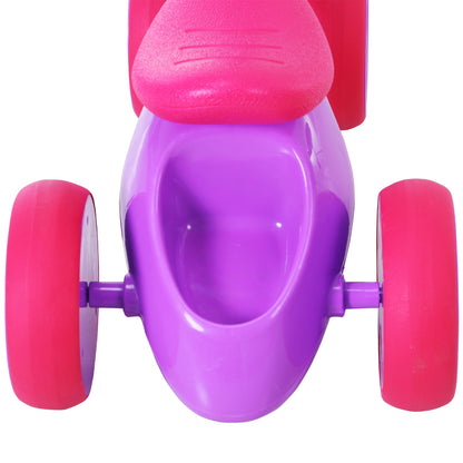 HOMCOM Baby Balance Bike Toddler Training Walker Smooth Rubber Wheels Ride on Toy Storage Bin Gift for Boys Girls Violet Fuchsia 