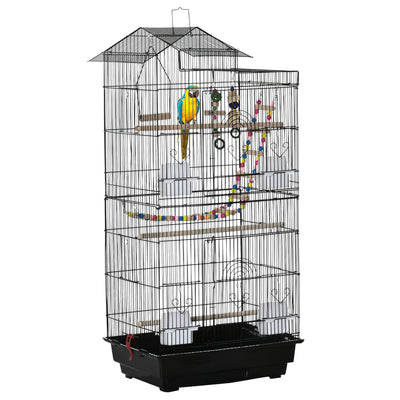 PawHut Bird Cage for Budgies, Finches, Canaries w/ Accessories, Toys, Tray 