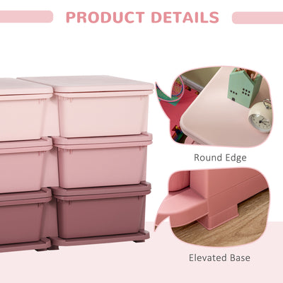 HOMCOM Kids Storage Unit, with Six Drawers - Pink 