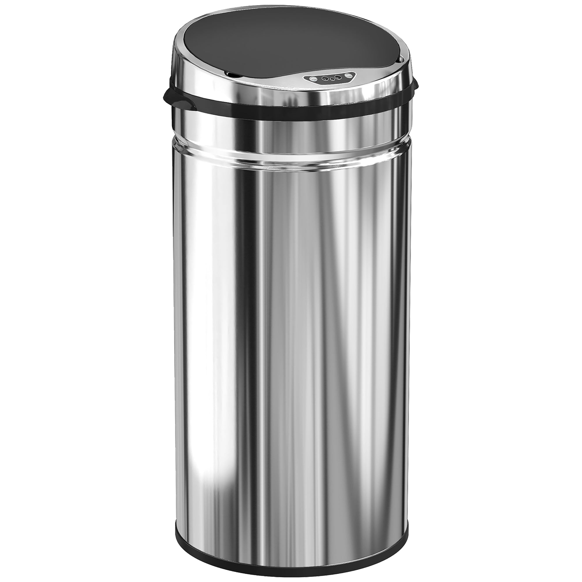 HOMCOM 42L Stainless Steel Sensor Bin - Silver Tone 