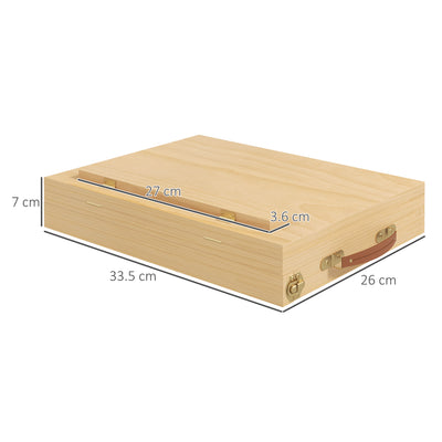 Vinsetto Wooden Table Easel Box, Adjustable Beechwood Table Box Easel with Storage Drawer, Portable Folding Artist Drawing & Sketching Board for Adults, Beginners, Artists Painting 