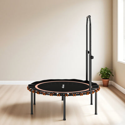 SPORTNOW 40" Foldable Fitness Trampoline Rebounder with Handle, Orange 
