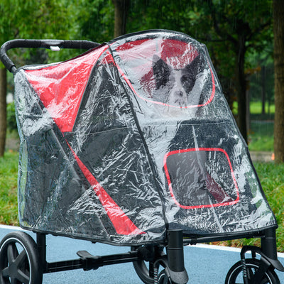 PawHut Rain Cover for Dog Pram, Stroller Buggy with Rear Entry 