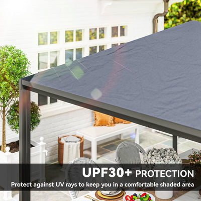 Outsunny 3 x 3 or 3 x 6m Garden Gazebo with Extendable Awning and Wheels, UPF30+ Outdoor Metal Gazebo Canopy Shelter for BBQ, Event, Party 