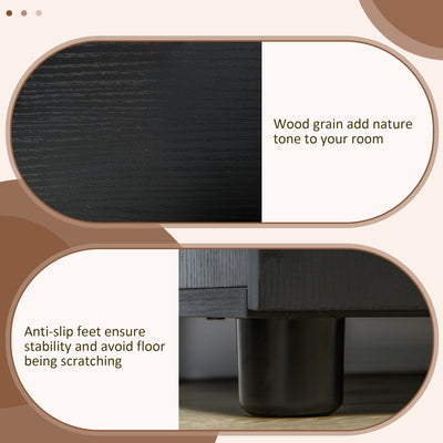 Vinsetto Two-Tier Locking Office Storage Cabinet - Black 