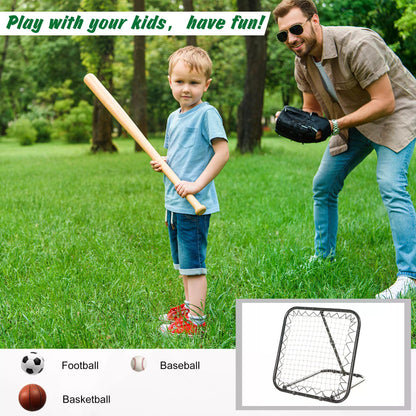 HOMCOM Angle Adjustable Rebounder Net Goal Training Set Football, Baseball 