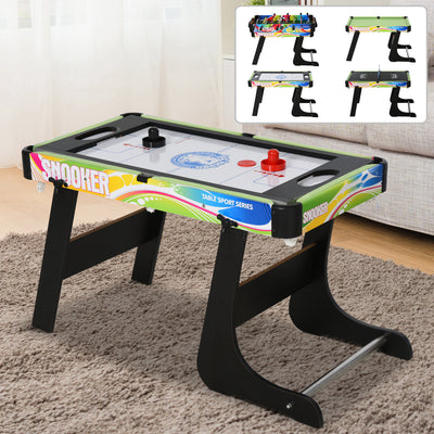 HOMCOM Folding Multi Gaming Table 4 in 1 Hockey, Football Table, Table Tennis, Billiards For Play Fun 