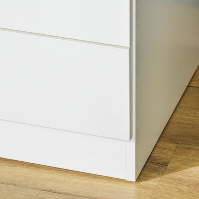 HOMCOM Chest of Drawers, 4 Drawers Storage Cabinet with Metal Rails, Anti-Tip for Playroom, Nursery Room, Hallway, etc 