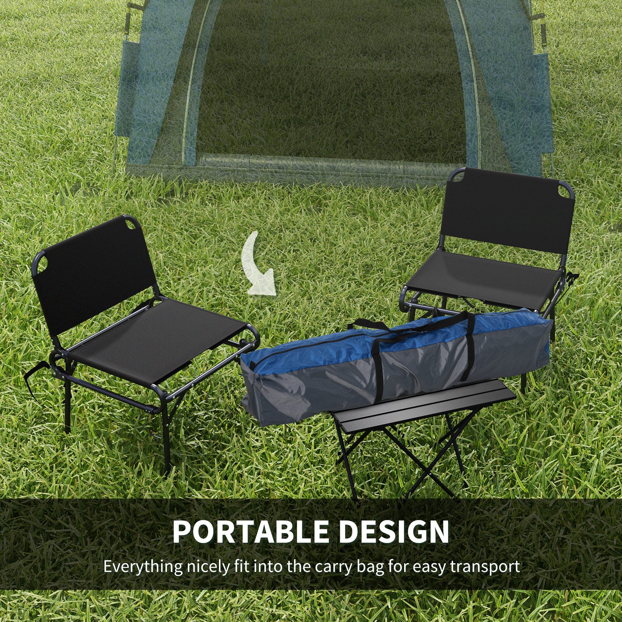 Outsunny 4 Person Automatic Camping Tent, Outdoor Pop Up Tent, Portable Backpacking Dome Shelter, Grey 