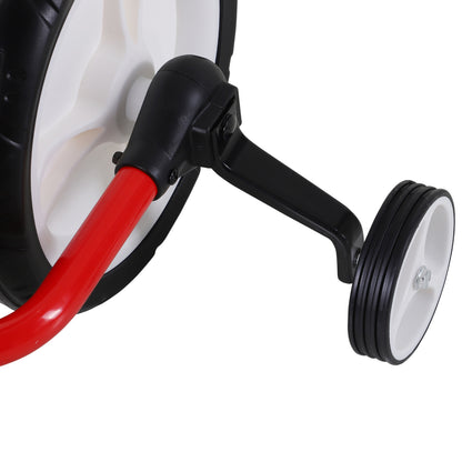 HOMCOM 11 Inch Kids Balance Bike Training Pedal Bicycle W/ Removable Stabilizers EVA Tyres Adjustable Seat Height 2 to 5 Years Gift for Boys Girls Red 