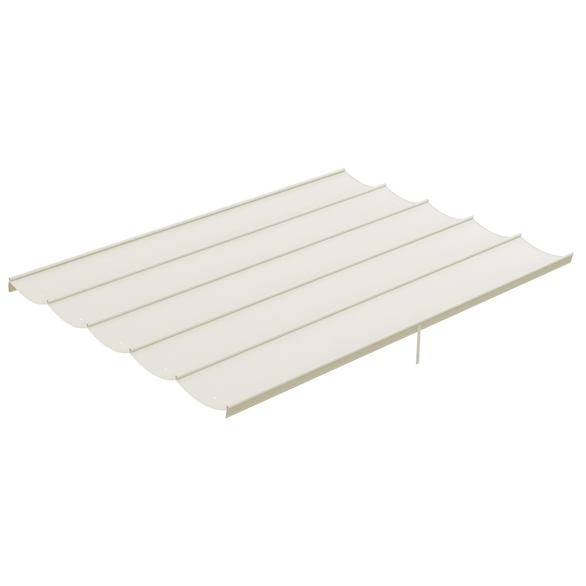 Outsunny Retractable Pergola Shade Cover, Replacement Canopy for 4 x 3 (m) Pergola, Retractable Roof, Cream White 