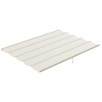 Outsunny Retractable Pergola Shade Cover, Replacement Canopy for 4 x 3 (m) Pergola, Retractable Roof, Cream White 