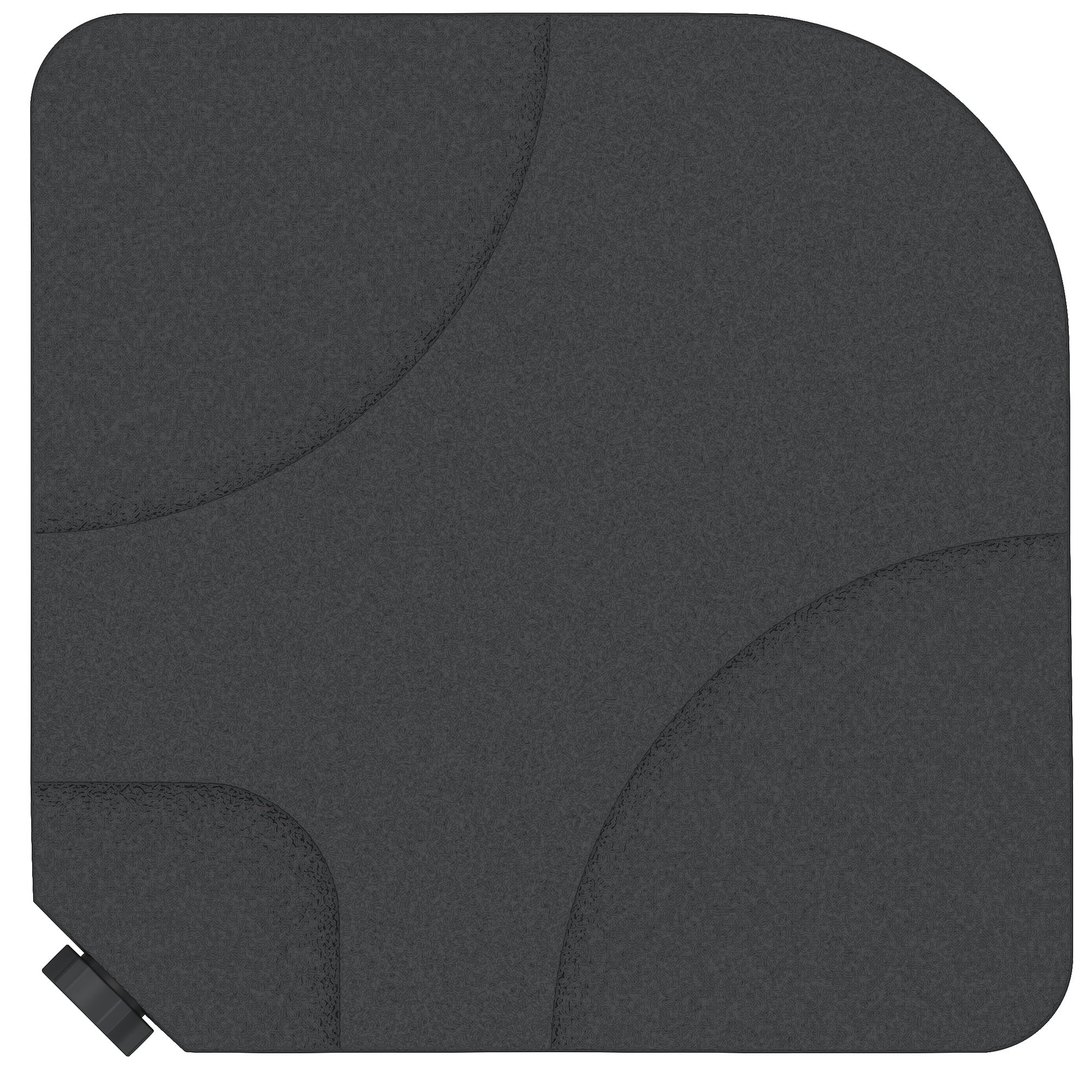 Outsunny 4 Pieces Parasol Base Stand Weights for Banana Hanging Cantilever Umbrella, Water and Sand Filled, Up to 72kg, Black 