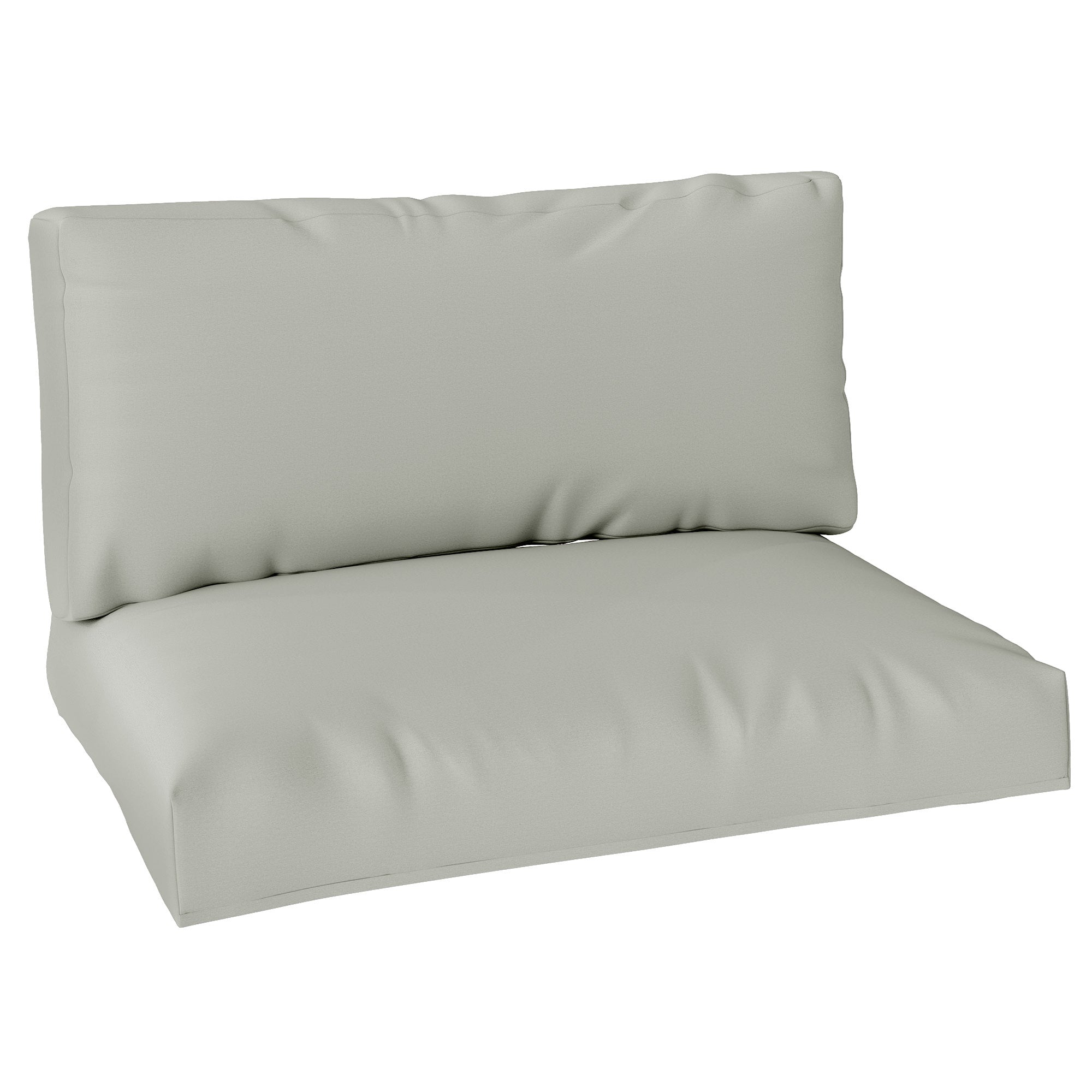 Outsunny 2 Seater Pallet Furniture Cushions Pallet Cushions, UPF20+ 220gsm Fabric, 20 cm Thick Outdoor Seat Pads, Light Grey 
