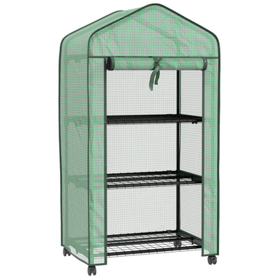 Outsunny Three-Tier Mini Greenhouse - Green 