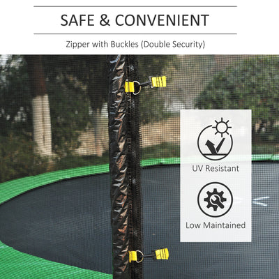 HOMCOM 10ft Trampoline Net Replacement Enclosure, Black 