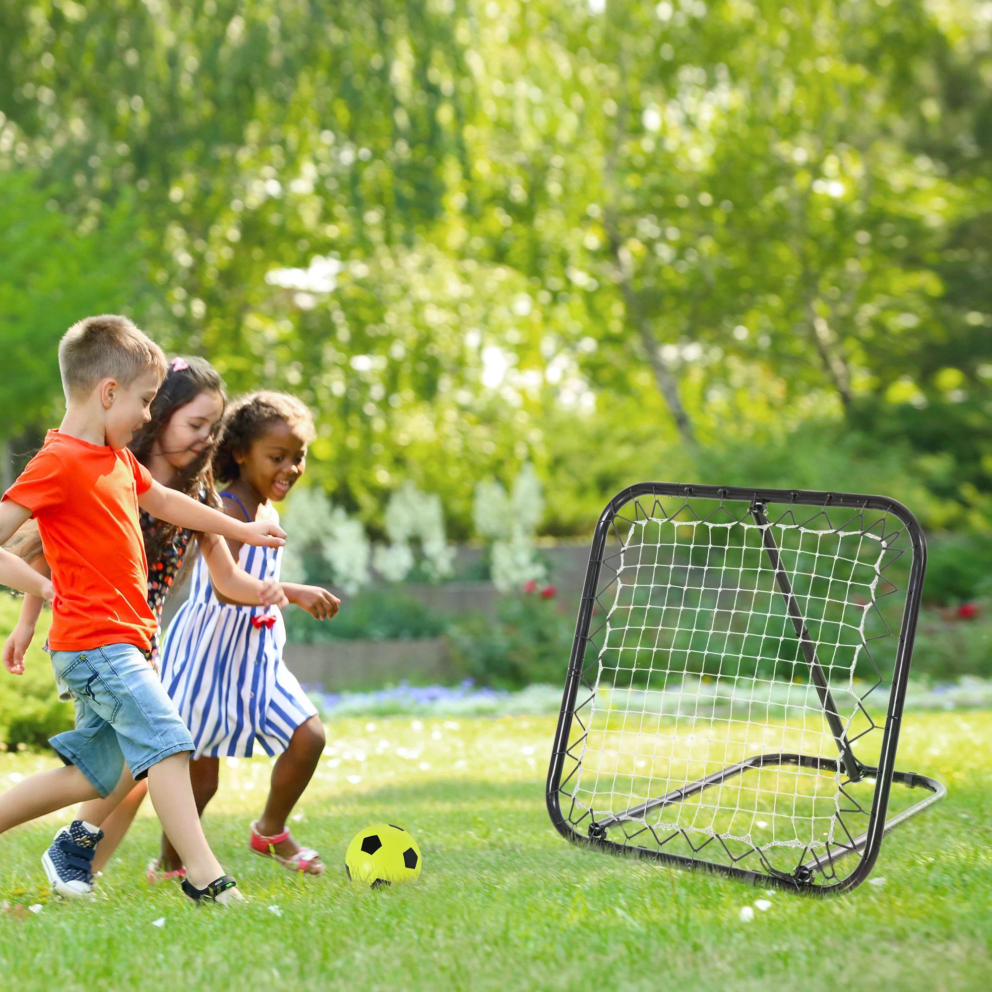 HOMCOM Angle Adjustable Rebounder Net Goal Training Set Football, Baseball 