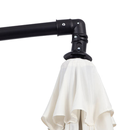 Outsunny 3M Banana Umbrella Parasol-Cream White 