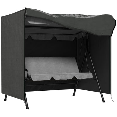 Outsunny 152 x 177cm Three-Seater Swing Chair Protective Cover Grey 