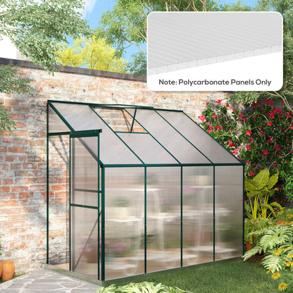 Outsunny 14 Pieces Polycarbonate Sheets, 121 x 61 x 0.4cm Twin-Wall Plastic Roofing Sheets, 10m\'c2\'b2 Replacement Greenhouse Panels, Waterproof and UV Protection, Clear 