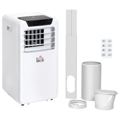 HOMCOM 10000 BTU Air Conditioning Unit, 3-in-1 Portable Air Conditioner, Dehumidifier, Cooling Fan with Remote Control, LED Display, 2 Speeds, 24H Timer, Window Venting Kit, 18m\'c2\'b2 