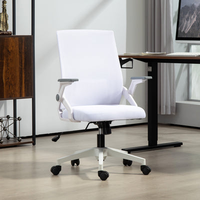 Vinsetto Office Chair, with Lumbar Support - White 