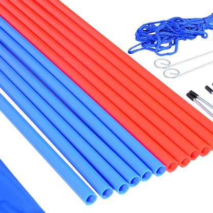 PawHut Pet Agility Training Equipment Dog Play Run Obedience Training Set Adjustable (Poles) 